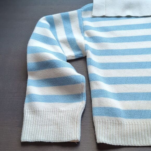 Sincerely Jules Nwot Baby  Blue Polo Stripe  Sweater Xl - Picture 7 of 10